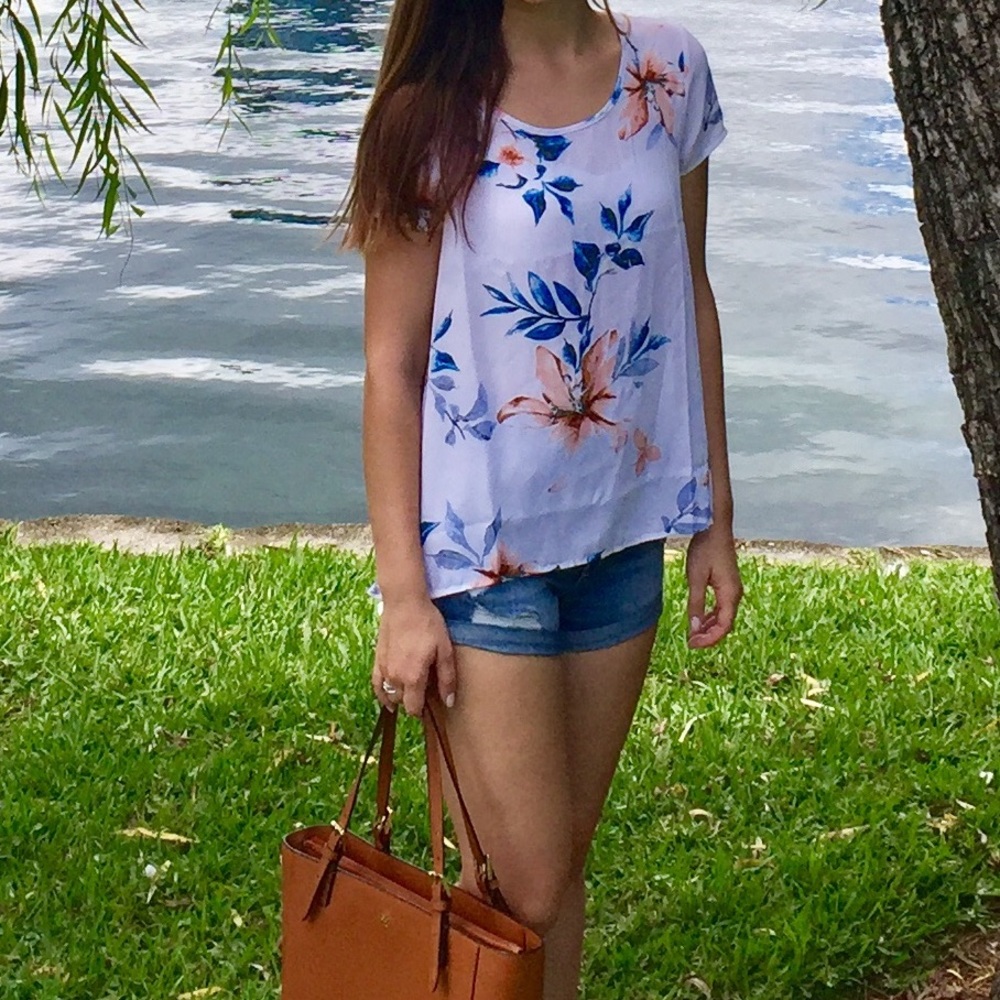 White Floral shirt